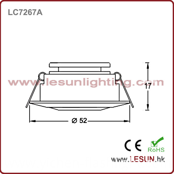 Recessed 1W LED Cabinet Light/Spotlight LC7267A